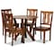 Baxton Studio Noelia Modern and Contemporary Transitional Walnut Brown Finished Wood 5-Piece Dining Set 177-11379-10899-Zoro - alternate 1